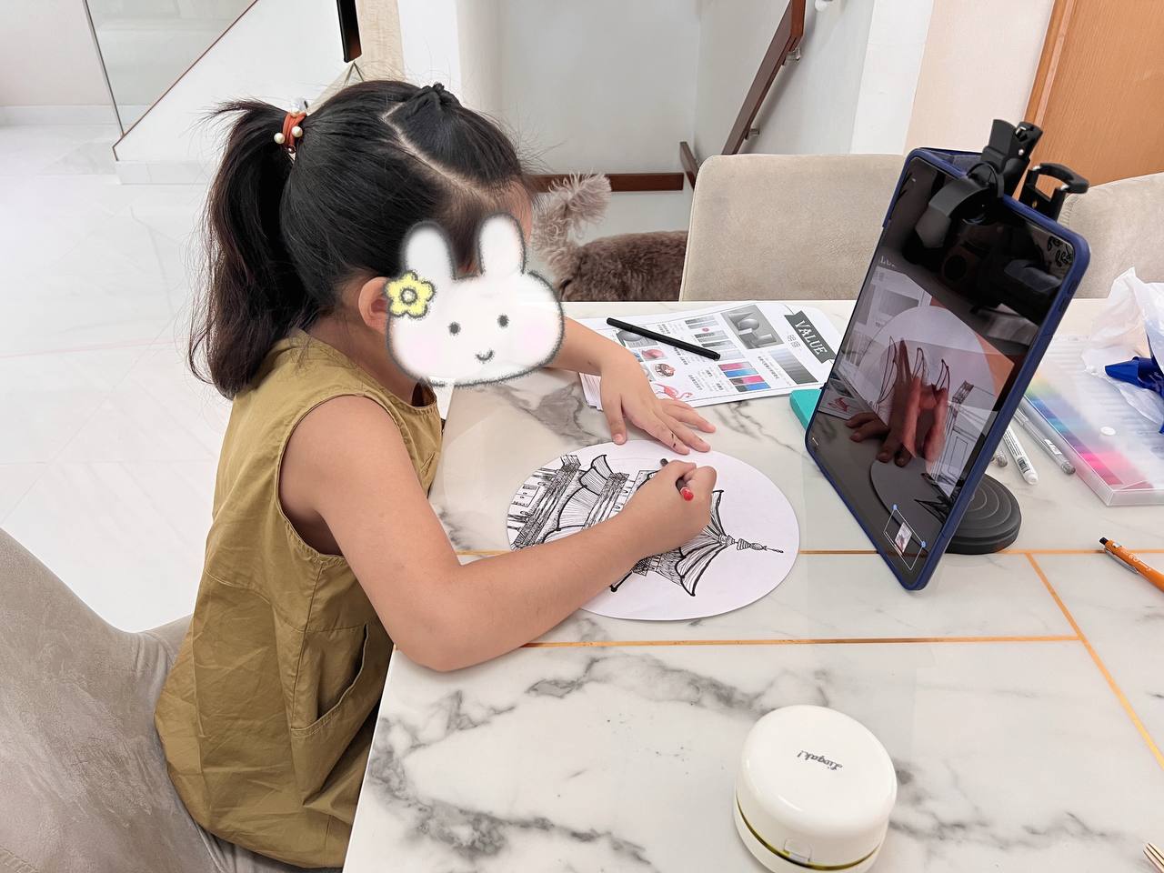 Student artwork, in action