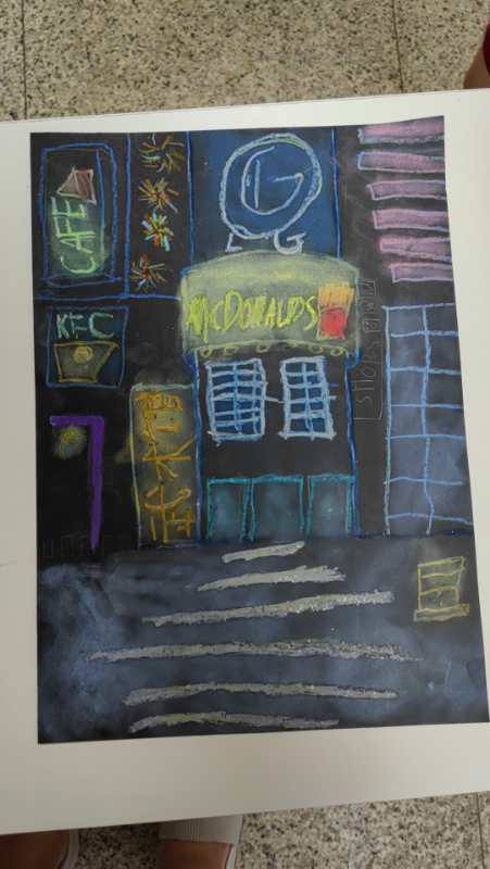 Age 11 student drawing at the start of term